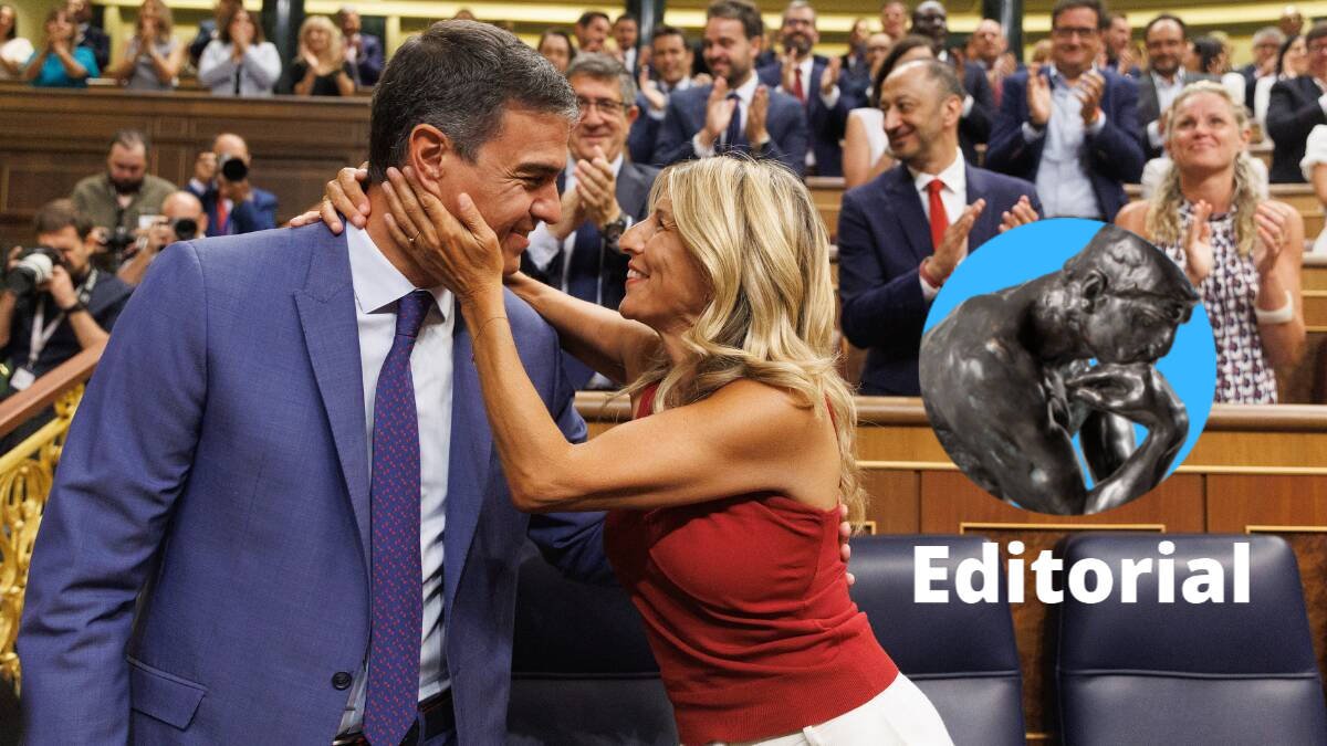 El presidente del Gobierno en funciones, Pedro Sánchez, y la vicepresidenta, Yolanda Díaz.