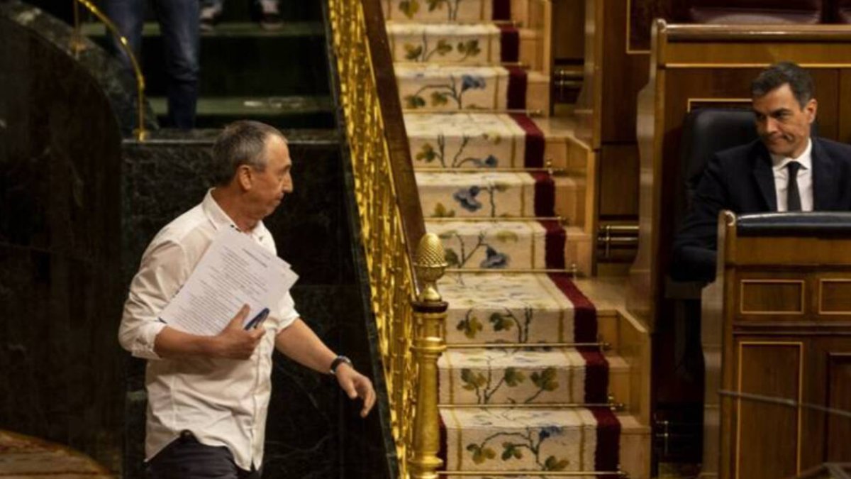 Joan Baldoví y Pedro Sánchez en el Congreso / Imagen de archivo.