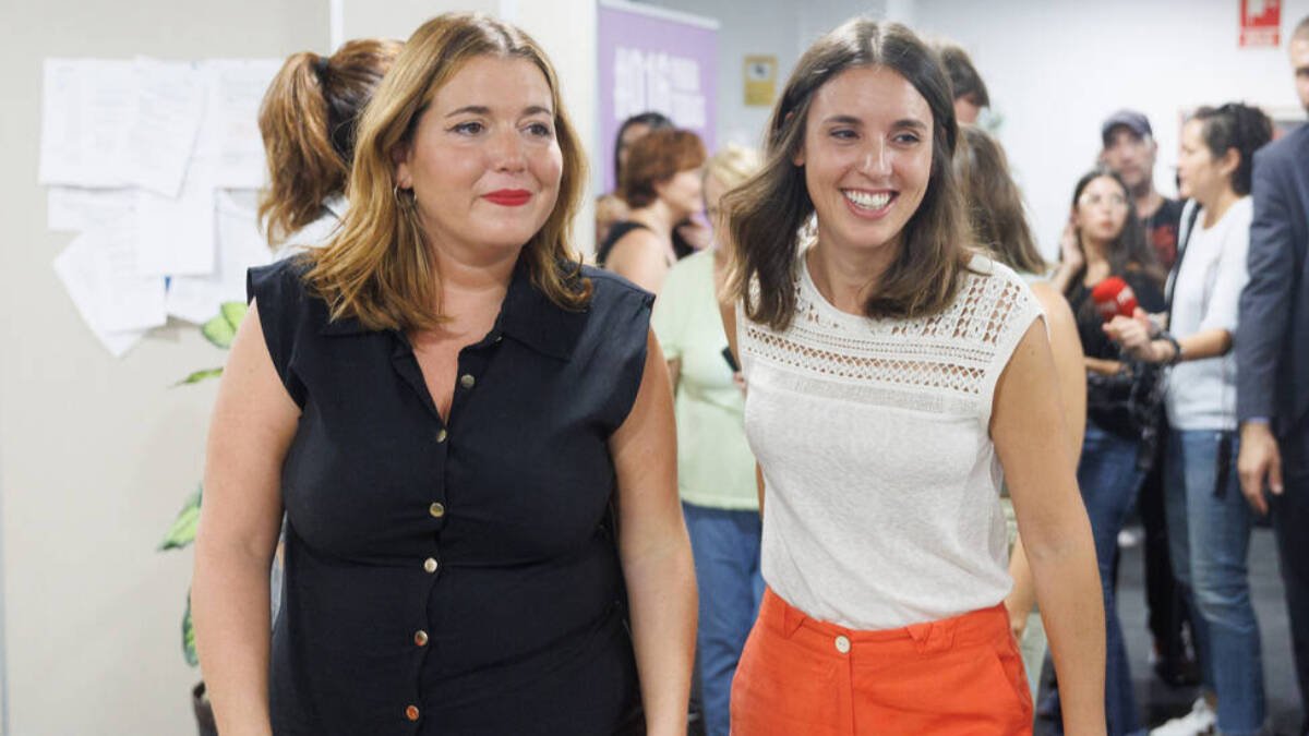 Ángela Rodríguez Pam con Irene Montero