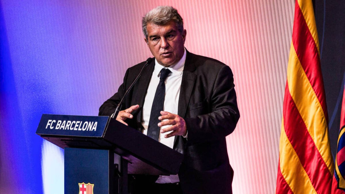 Joan Laporta, durante un acto del Barcelona.