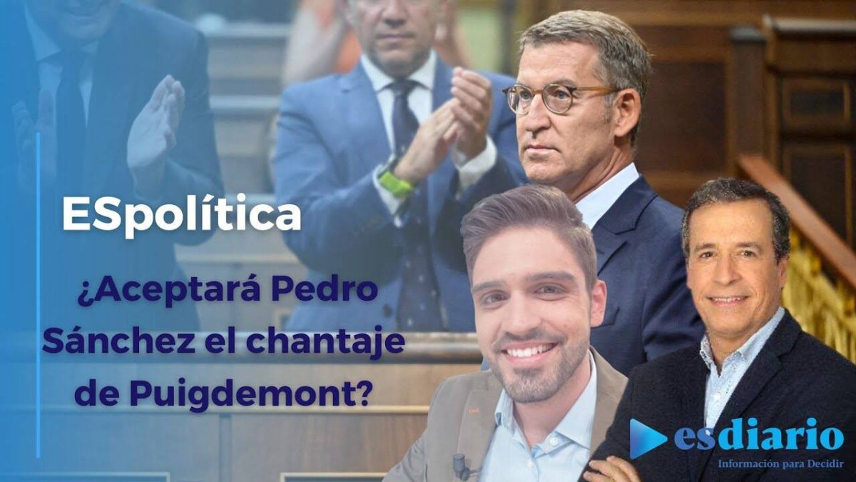 En el fondo de la imagen Alberto Núñez Feijóo, líder del PP