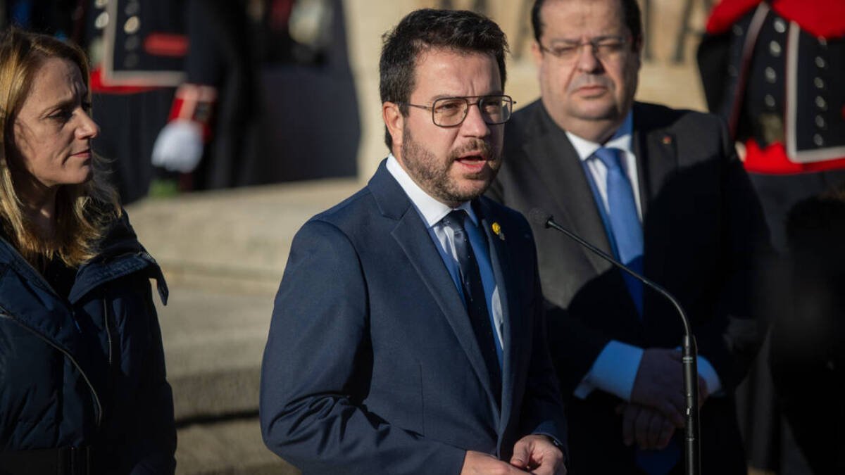 Pere Aragonès, durante un acto.