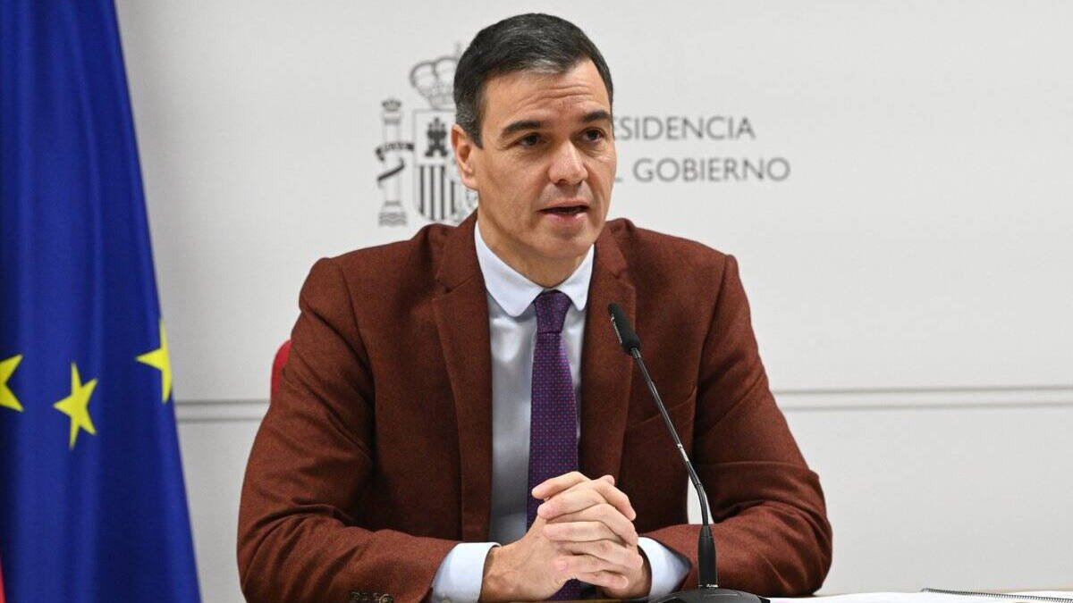 Pedro Sánchez en su mensaje a las tropas