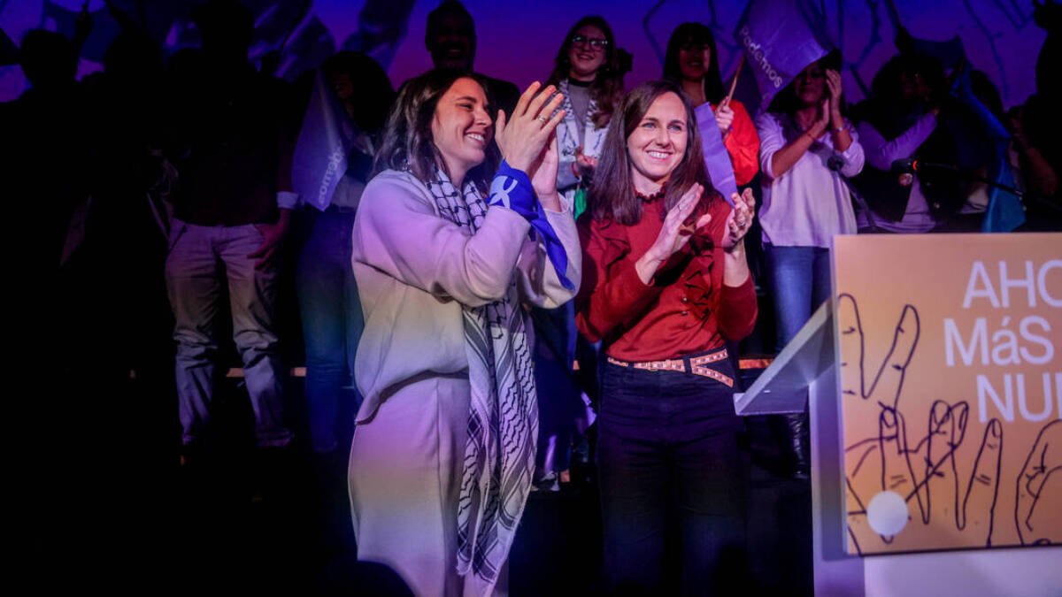 Irene Montero y Ione Belarra en un acto de Podemos