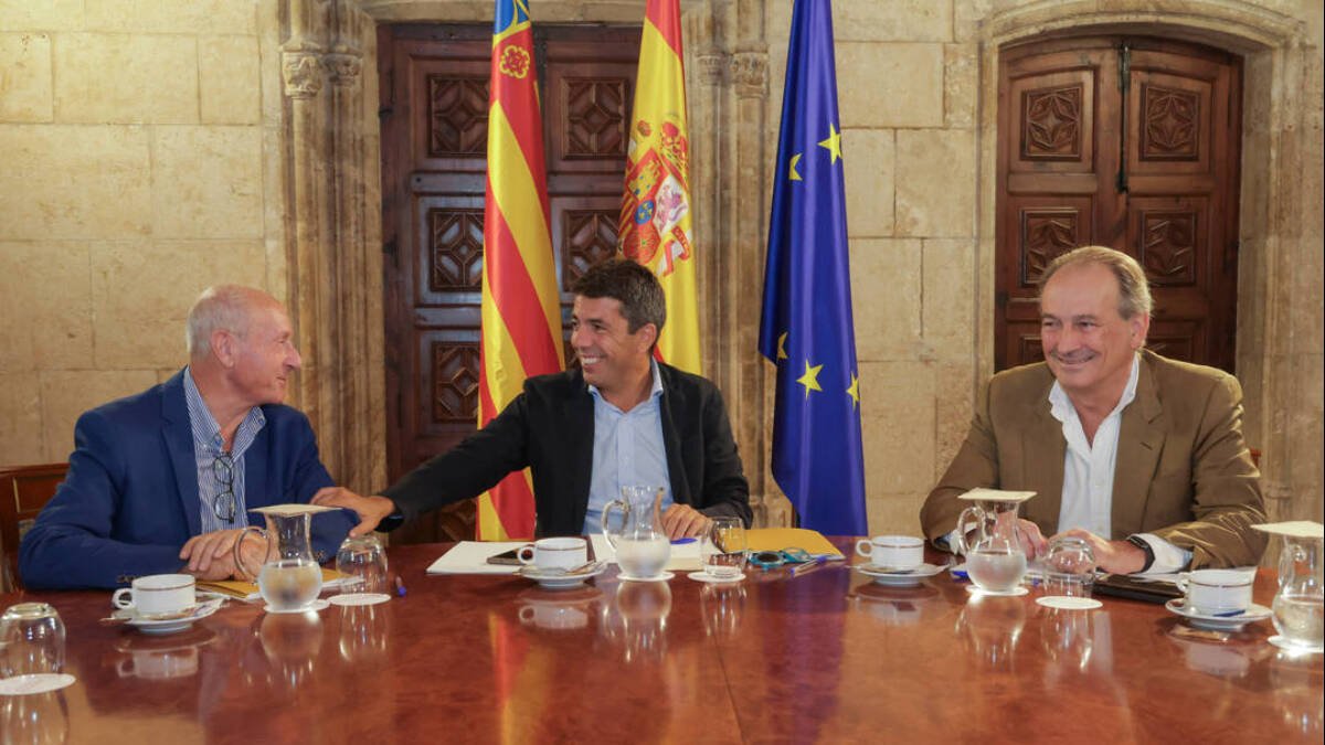 Cristóbal Aguado, Carlos Mazón y José Luis Aguirre.