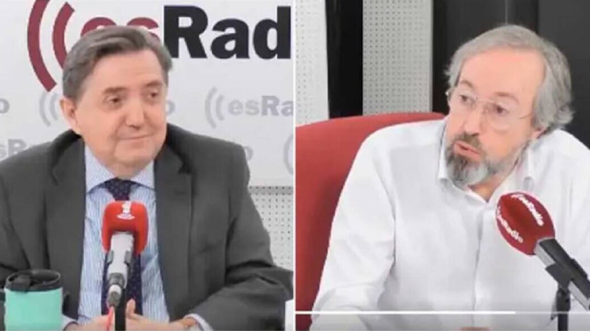 Federico Jiménez Losantos y Juan Carlos Girauta, en el estudio de esRadio.