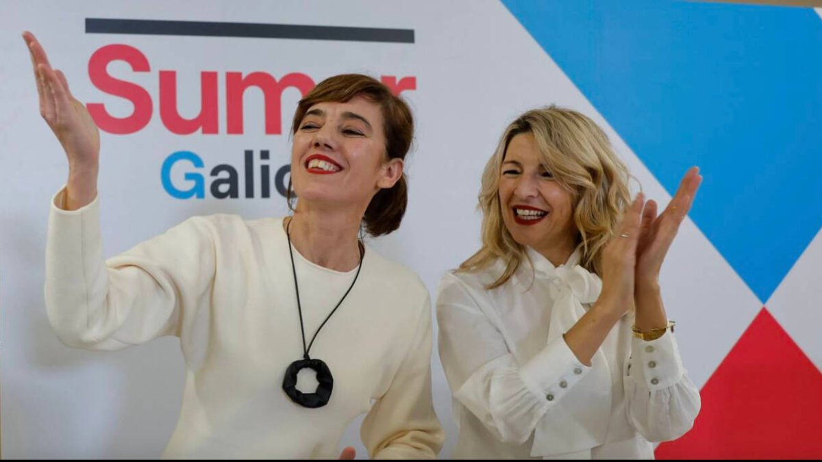 Marta Lois con Yolanda Díaz