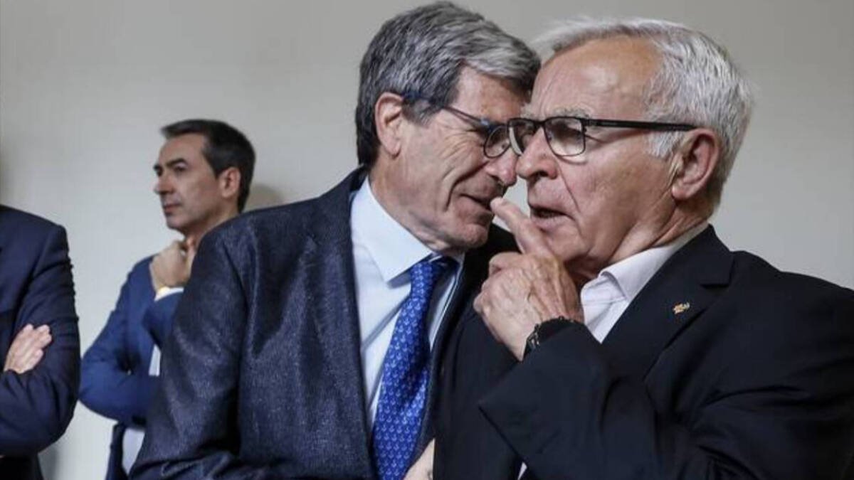 Aurelio Martínez, expresidente del Puerto de Valencia, y el exalcalde de Valencia, Joan Ribó.