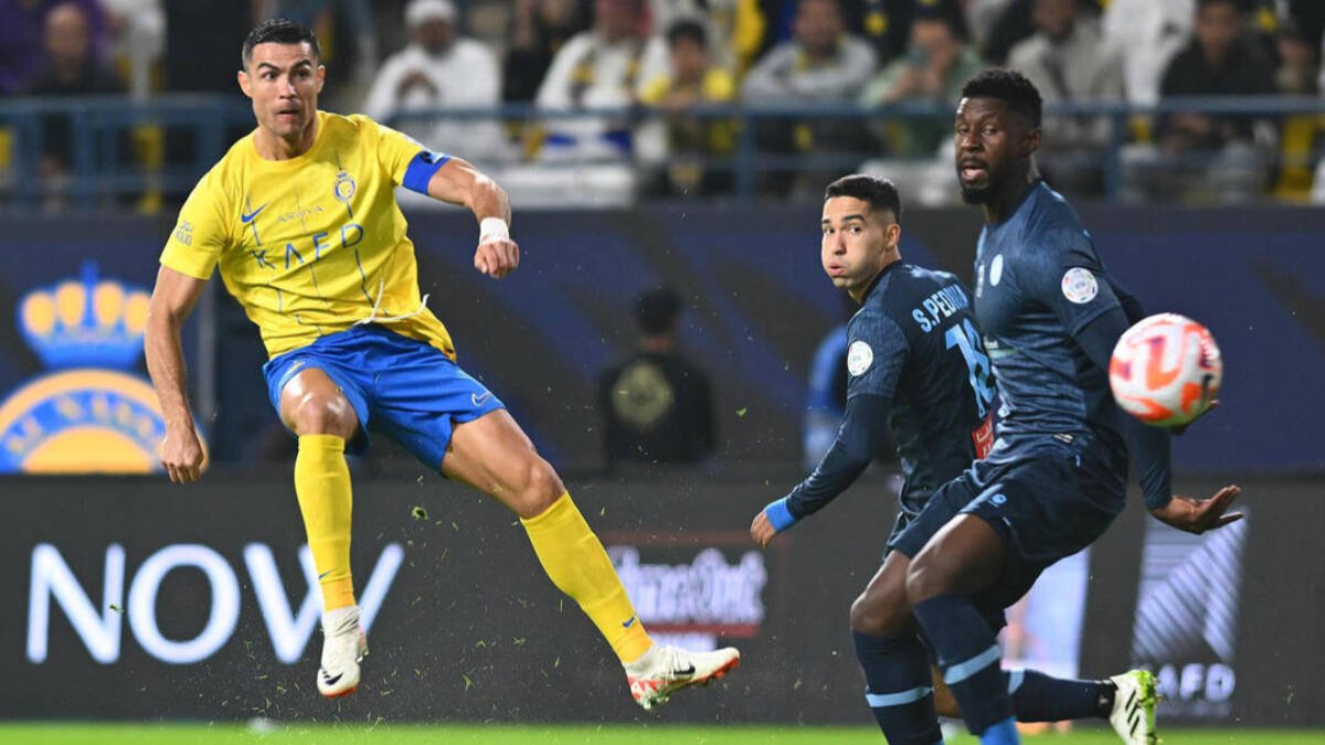 Cristiano Ronaldo, en el partido del Al-Nassr.