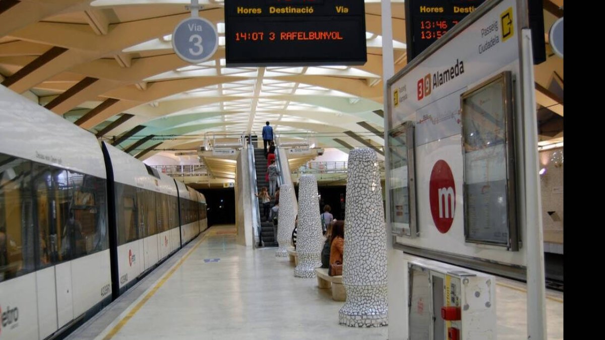 Una estación de Metrovalencia.