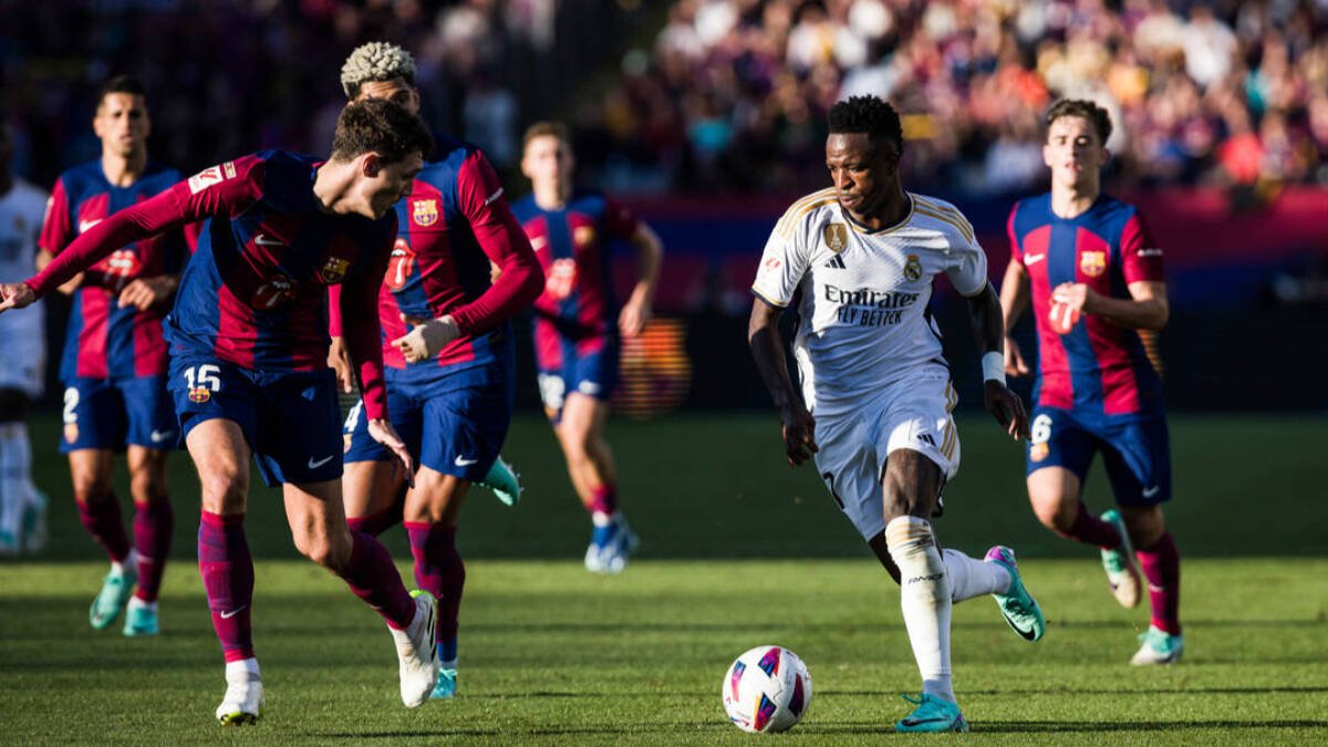 Vinicius, durante el último Clásico.