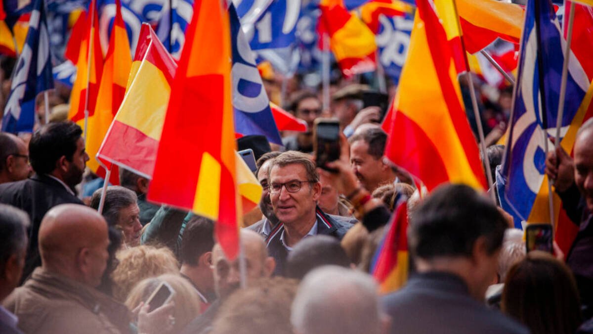 Feijoo, en el acto contra la amnistía celebrado hoy en Toledo