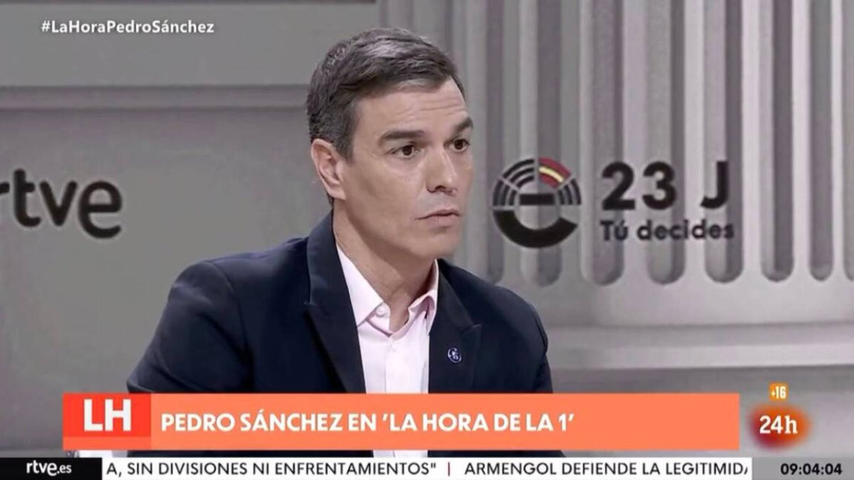 Pedro Sánchez en TVE