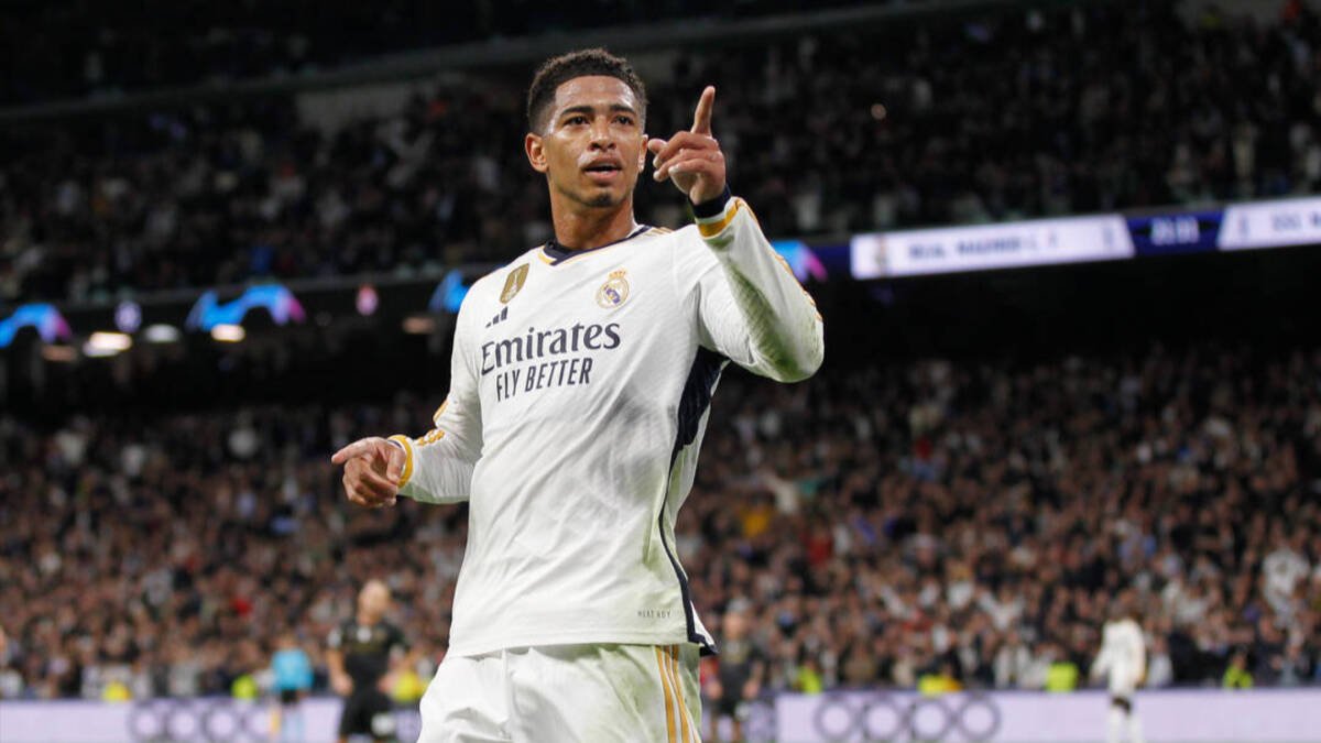 Bellingham celebra su gol ante el Nápoles