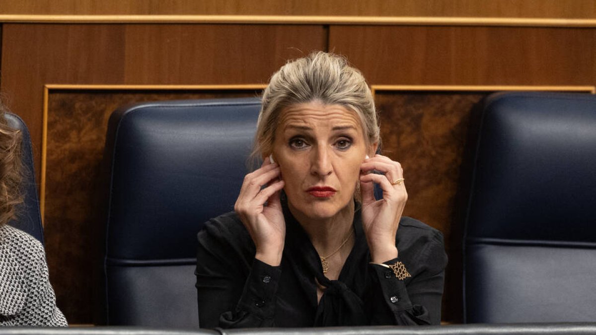 Yolanda Díaz, el pasado miércoles en el Congreso de los Diputados.