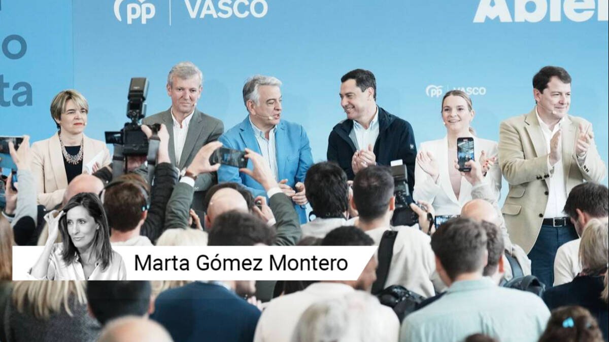 Los barones del PP arropando este miércoles a su candidato a lendakari.
