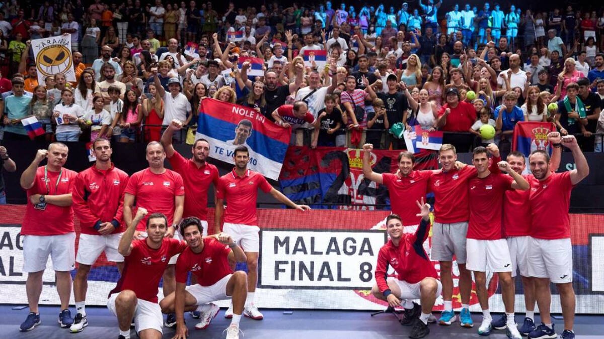 Selección de Serbia de tenis en Valencia