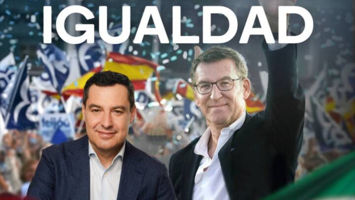 Imagen del cartel anunciador del PP de la manifestación en Málaga este domingo día 29.