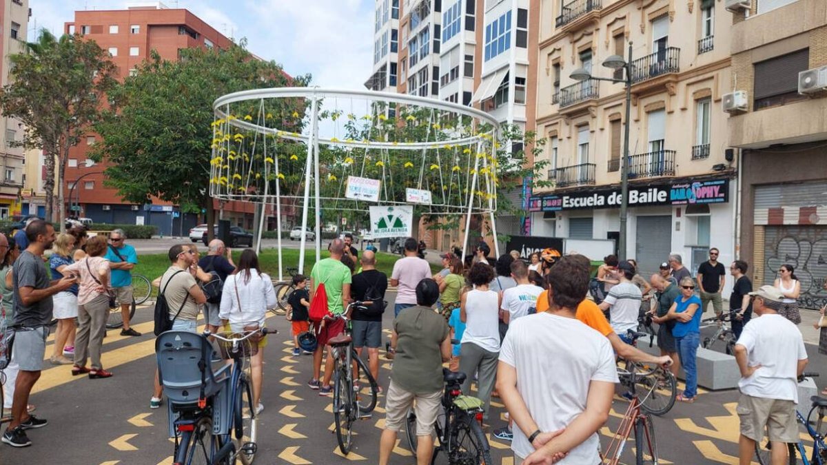 'Bicifestación' contra el túnel de Pérez Galdós