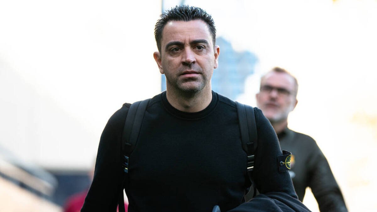 Xavi Hernández, durante un partido del Barcelona.