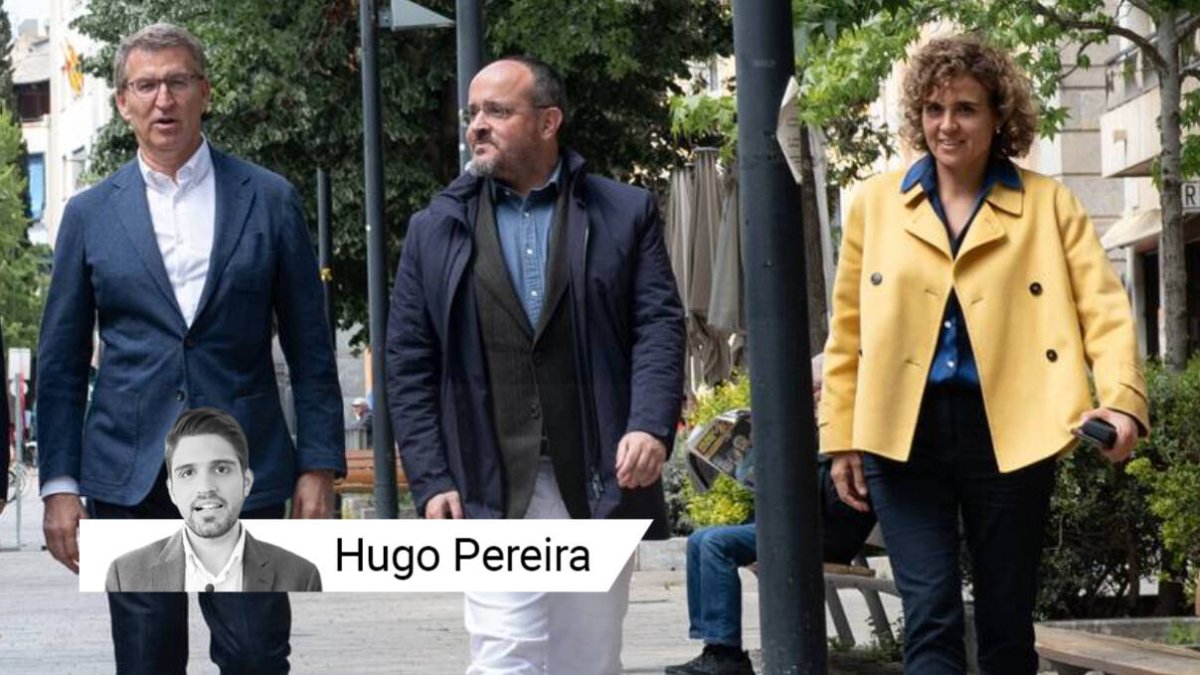 Feijóo junto a Alejandro Fernández y Dolors Montserrat