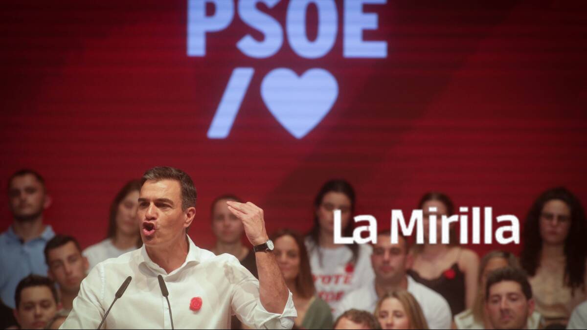 El líder del PSOE, Pedro Sánchez, durante un mitin del partido.