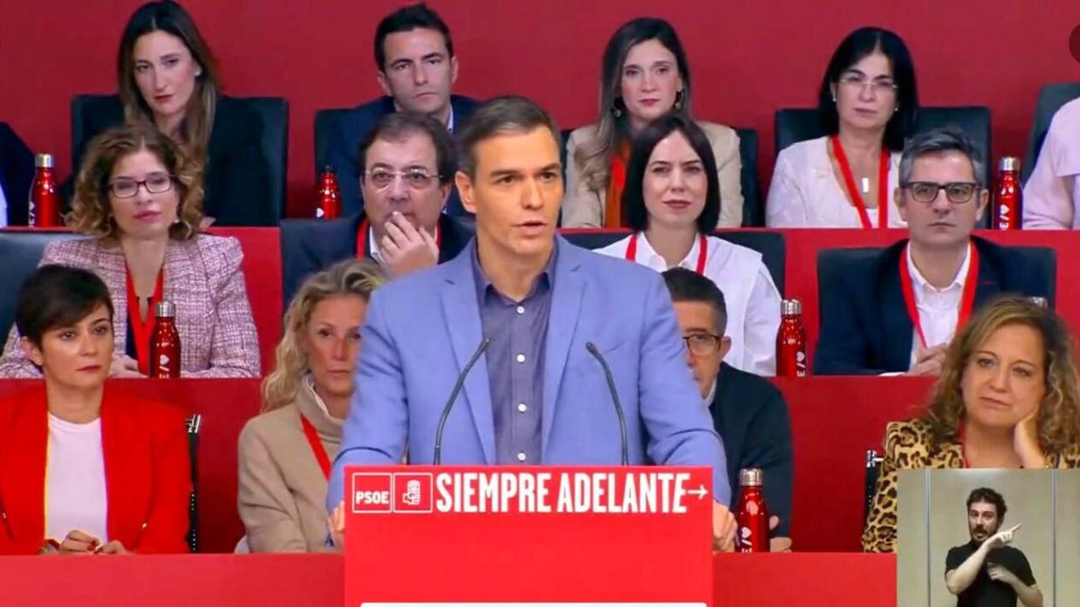 Pedro Sánchez en el comité federal del PSOE
