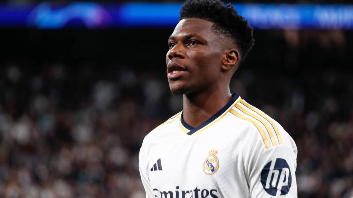 Tchouaméni, durante un partido del Real Madrid.