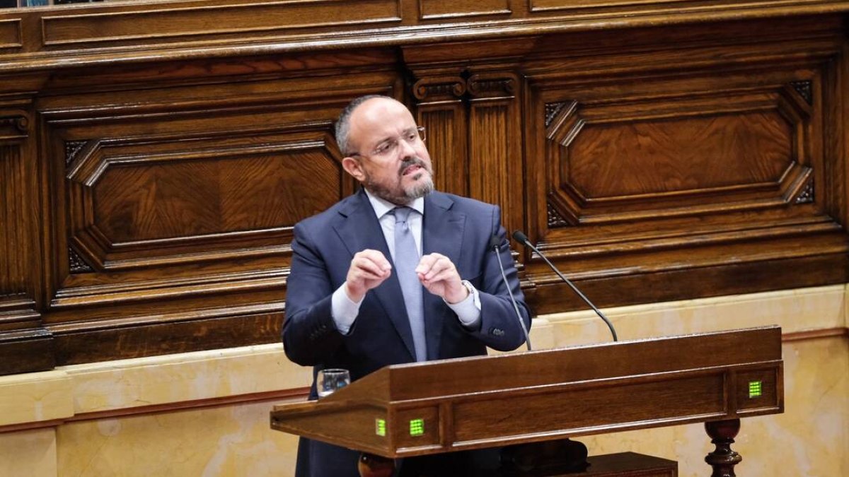 Alejandro Fernández, este miércoles en el Parlament.