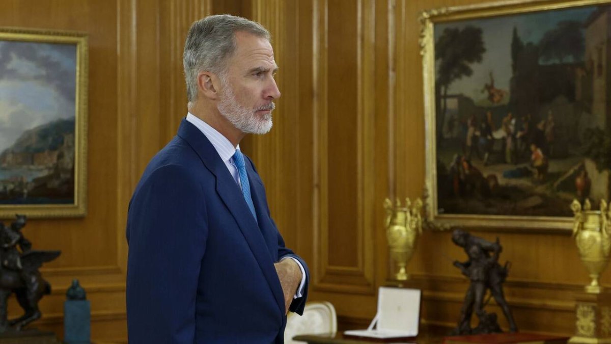 El Rey, en una recepción en Zarzuela.