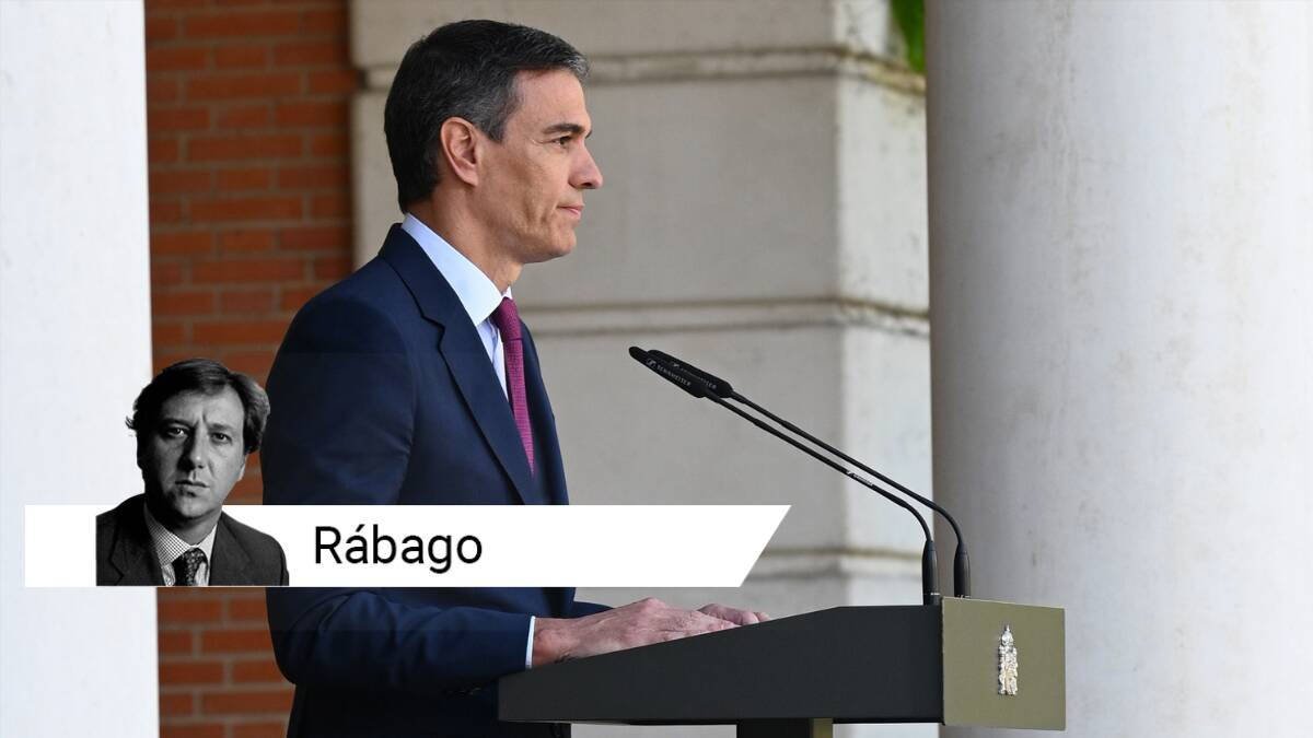 El presidente del Gobierno, Pedro Sánchez, durante la declaración institucional en la que anunciaba si dimitía o seguía al frente del Ejecutivo.