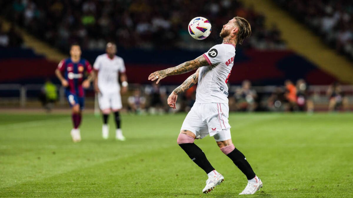 Sergio Ramos, durante el Barcelona-Sevilla.