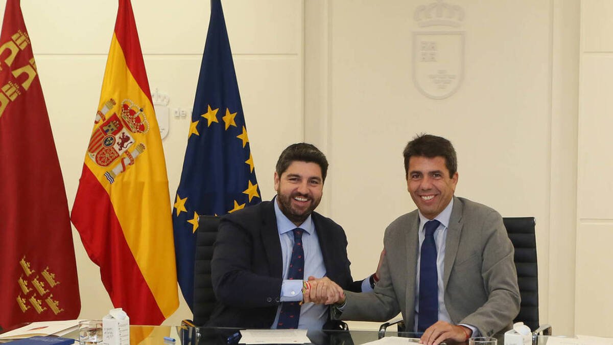 López Miras y Carlos Mazón en Imagen de archivo