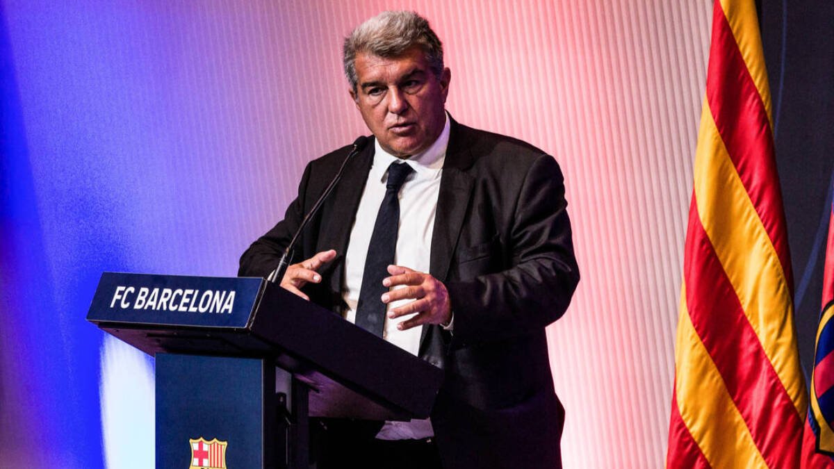 Joan Laporta, durante un acto del Barcelona.