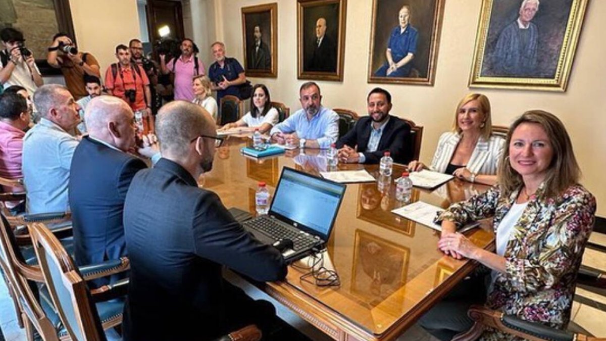 La alcaldesa de Castellón, Begoña Carrasco, en la junta de gobierno