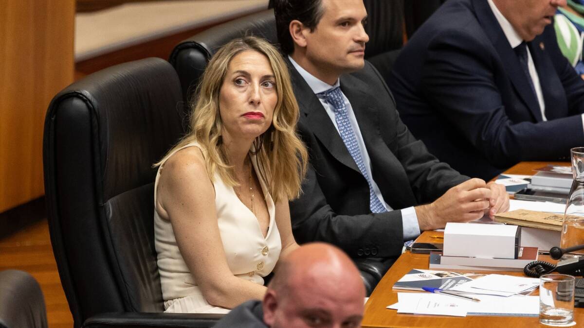 La presidenta del PP de Extremadura, María Guardiola.