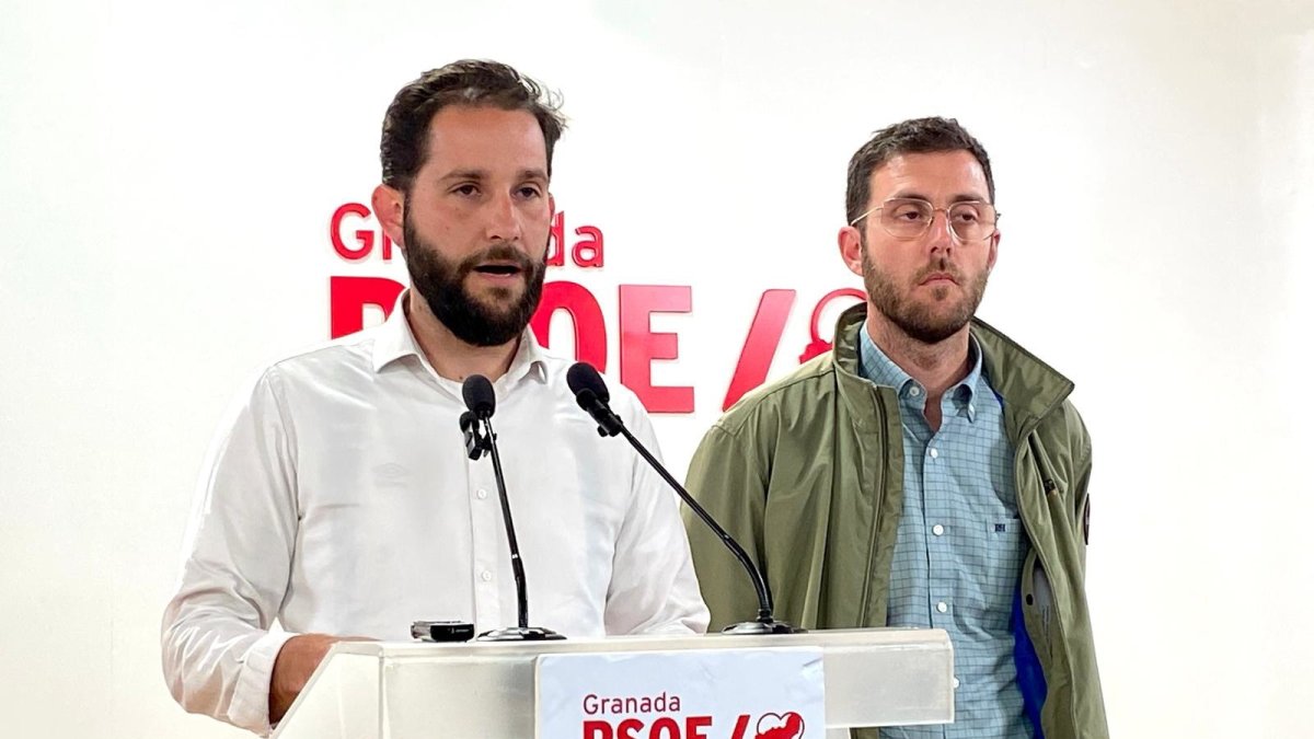 El alcalde de Láchar (Granada), Pedro Sánchez (PSOE), en rueda de prensa.
PSOE
(Foto de ARCHIVO)
08/5/2024