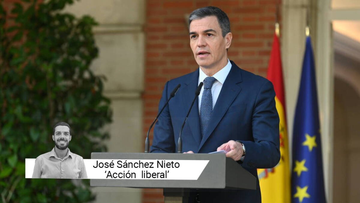 Sánchez, anunciando que el Gobierno reconoce al Estado Palestino