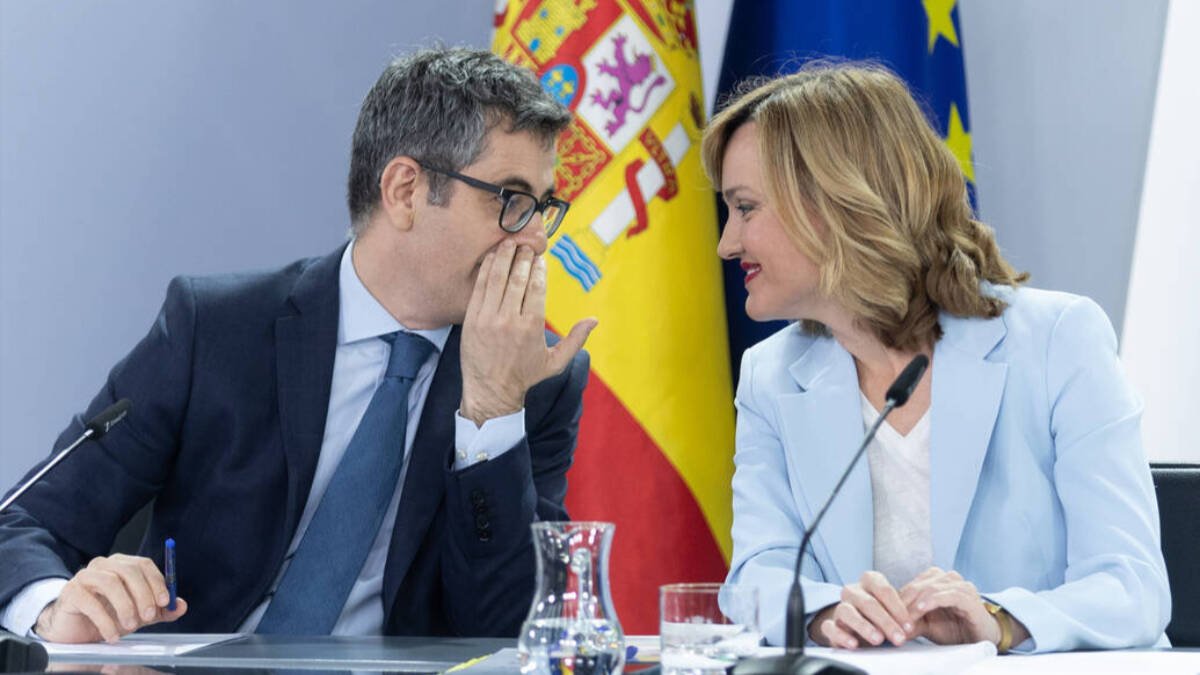 Félix Bolaños con Pilar Alegría