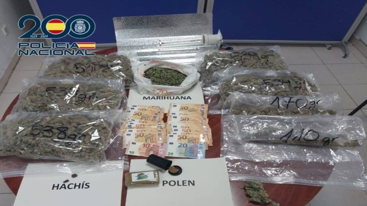 Material incautado por la Policía Nacional