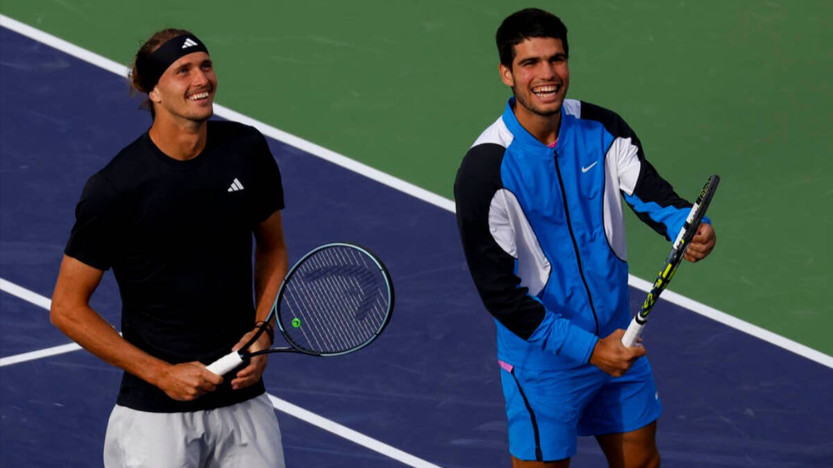 Alexander Zverev y Carlos Alcaraz.
