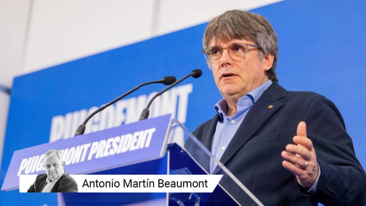 Carles Puigdemont, en un mítin de campaña.