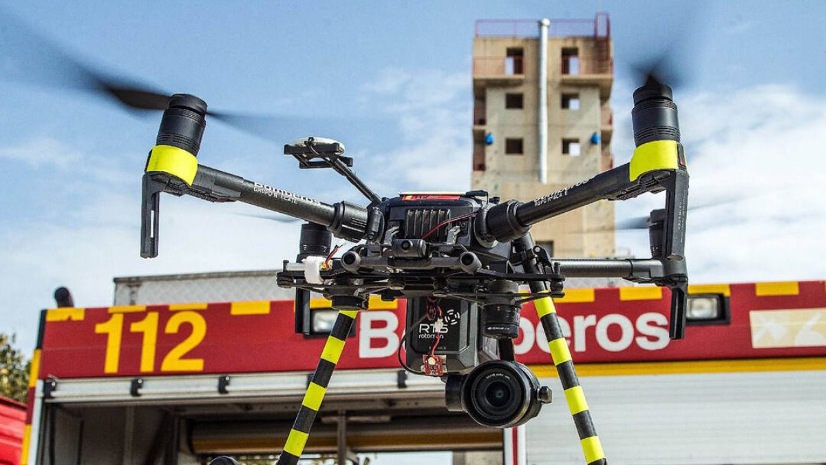 Drones utilizados por los bomberos de la Diputación de Alicante.