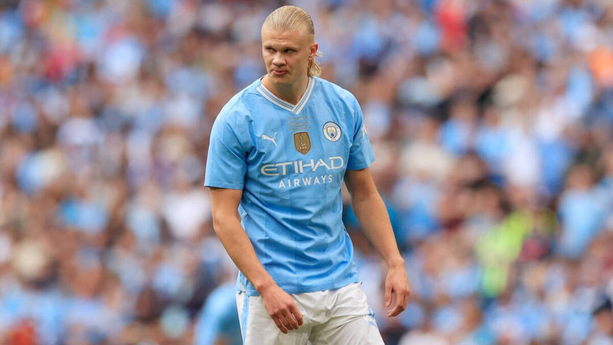 Erling Haaland, durante un partido con el City.
