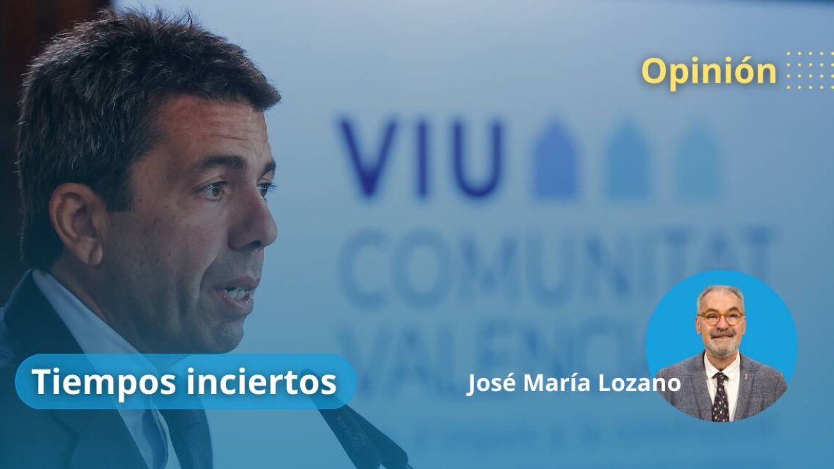 El presidente de la Generalitat, Carlos Mazón, interviene durante la presentación del Plan de Vivienda 'Vive Comunitat Valenciana’