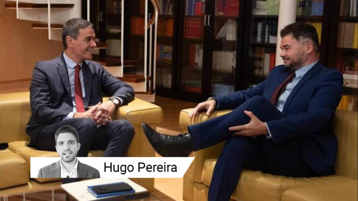 Pedro Sánchez junto a Gabriel Rufián