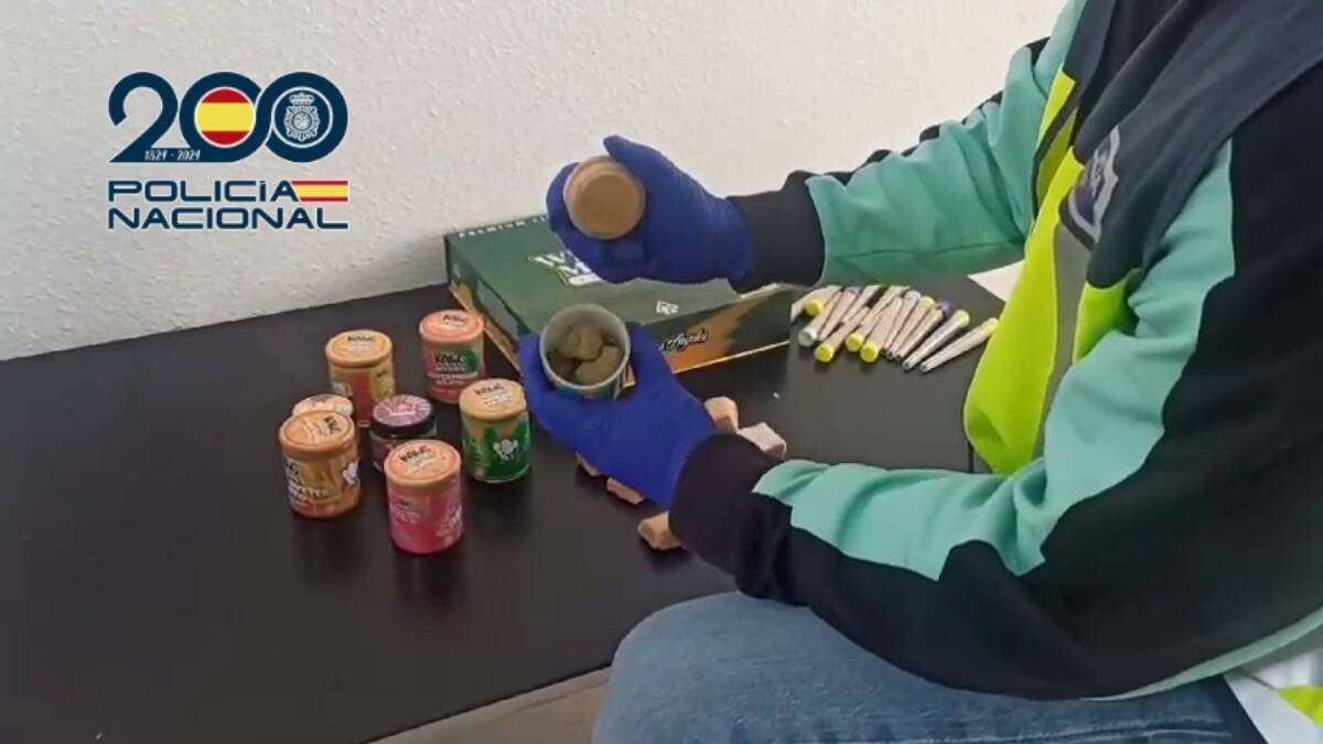 Parte del material intervenido por la Policía Nacional