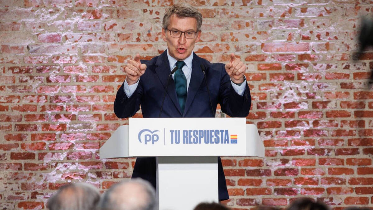 Feijóo en la presentación de la campaña europea del PP