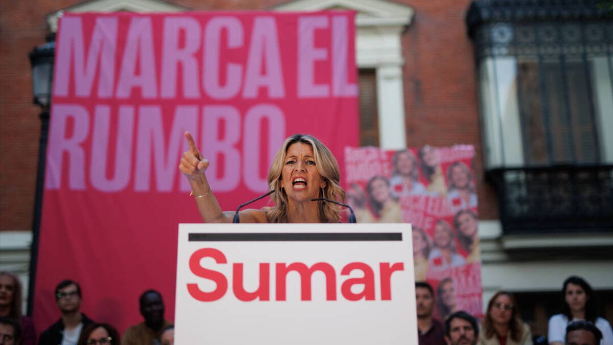 Yolanda Díaz en el inicio de campaña de Sumar