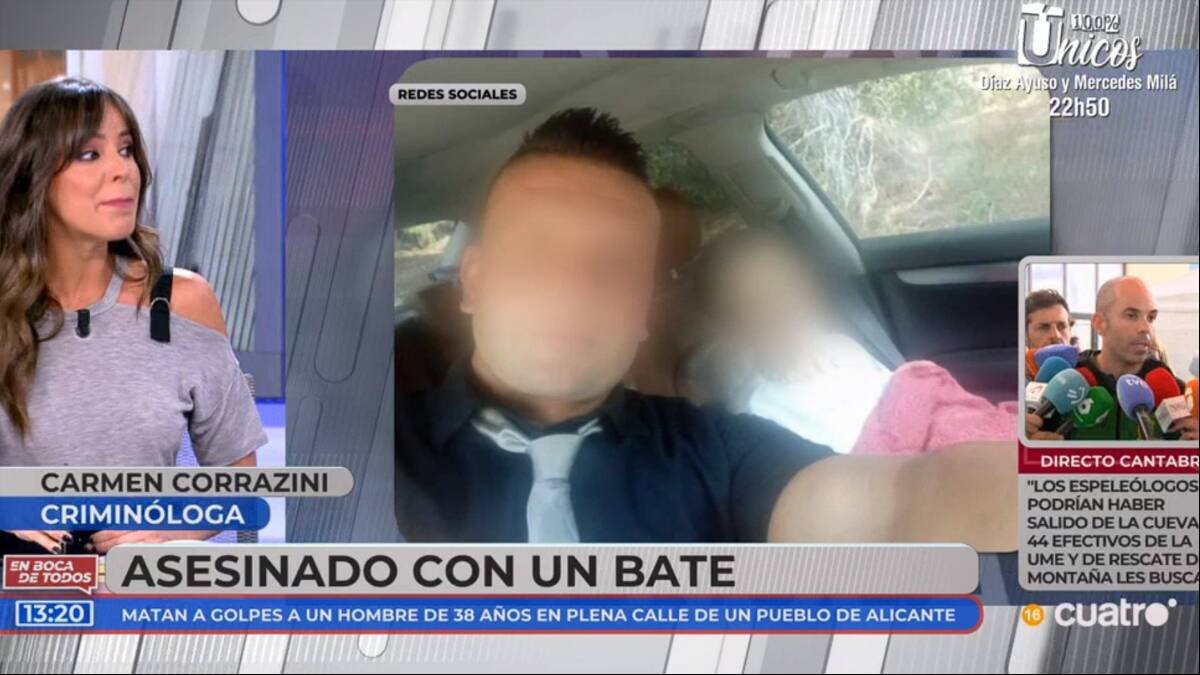 Carmen Corrazini, colaboradora de 'En boca de todos', criticada por como habla de los asesinos del bate de beísbos de Gata de Gorgos en Cuatro.
